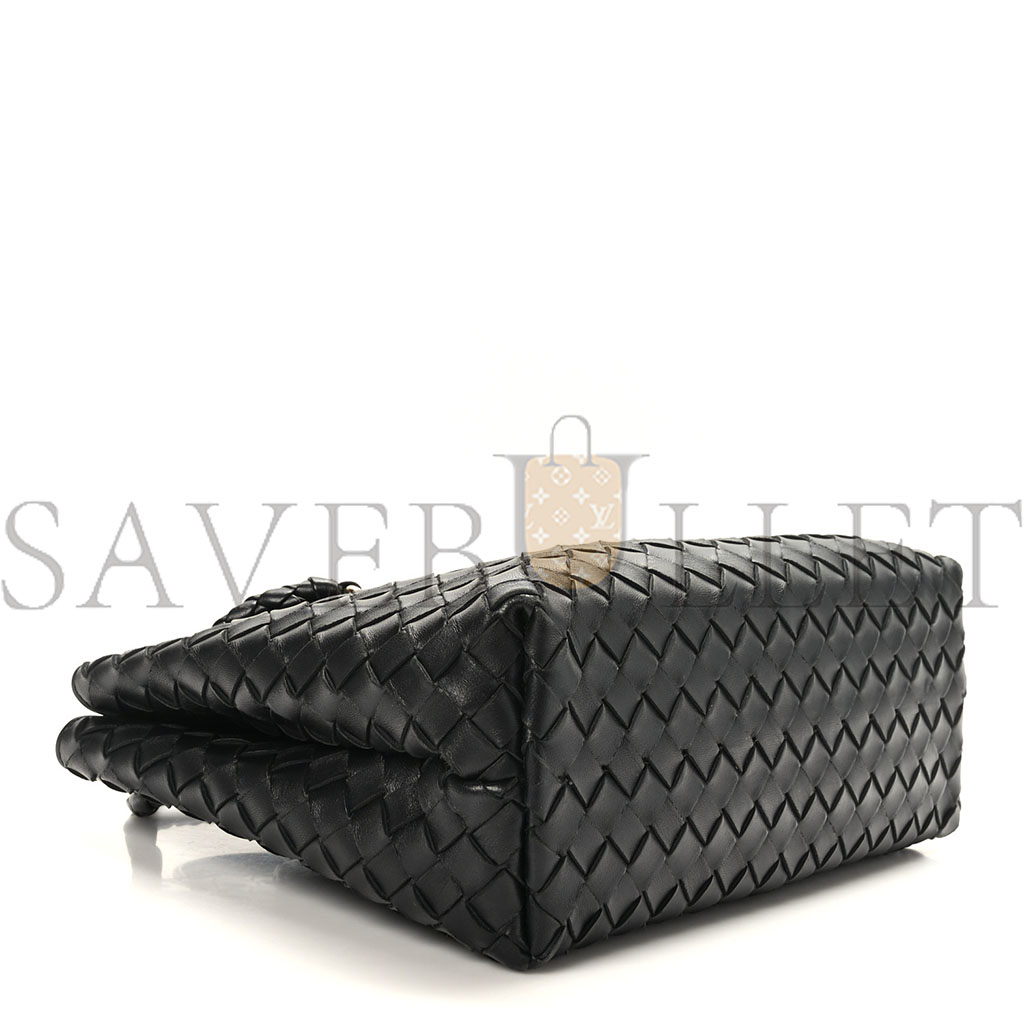 BOTTEGA VENETA NAPPA INTRECCIATO MEDIUM ANDIAMO SHOULDER BAG BLACK (32*25*11cm)