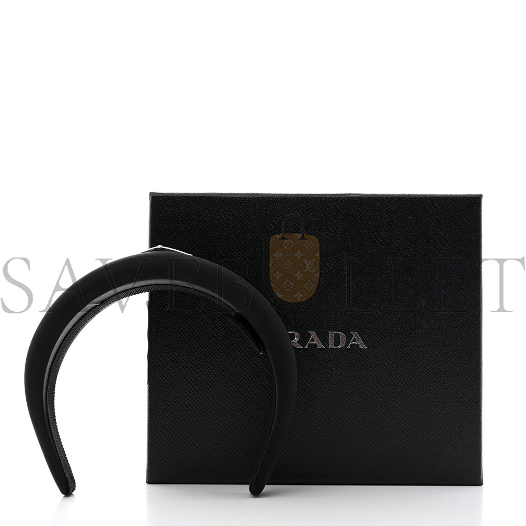 PRADA NYLON RE-NYLON HEADBAND BLACK