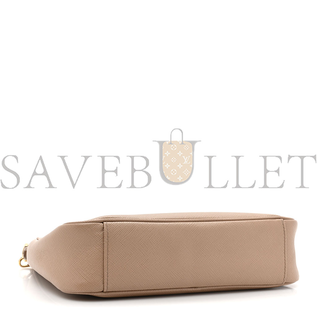 PRADA SAFFIANO RE-EDITION 2005 SHOULDER BAG CAMMEO BEIGE (22*18*6cm)