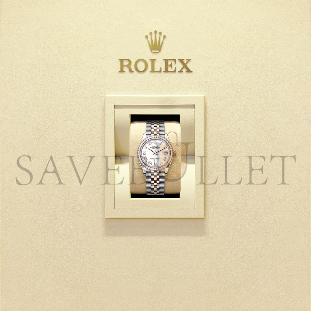 ROLEX DATEJUST 31 OYSTER, 31 MM, OYSTERSTEEL, EVEROSE GOLD AND DIAMONDS WATCH 278381RBR ROLEX DATEJUST 31 OYSTER, 31 MM, OYSTERSTEEL, EVEROSE GOLD AND DIAMONDS WATCH 278381RBR