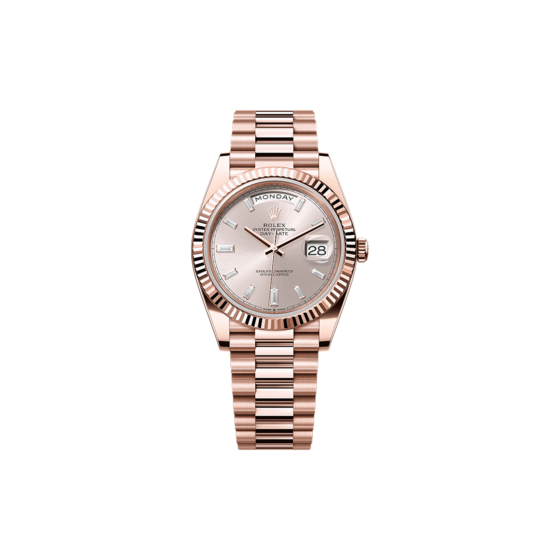 ROLEX DAY-DATE 40 OYSTER, 40 MM, EVEROSE GOLD WATCH 228235-0004 ROLEX DAY-DATE 40 OYSTER, 40 MM, EVEROSE GOLD WATCH 228235-0004