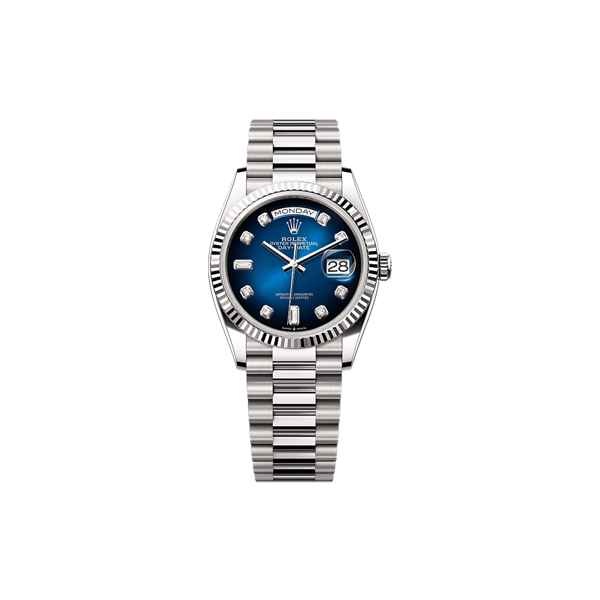 ROLEX DAY-DATE 36 OYSTER, 36 MM, WHITE GOLD WATCH 128239-0023 ROLEX DAY-DATE 36 OYSTER, 36 MM, WHITE GOLD WATCH 128239-0023