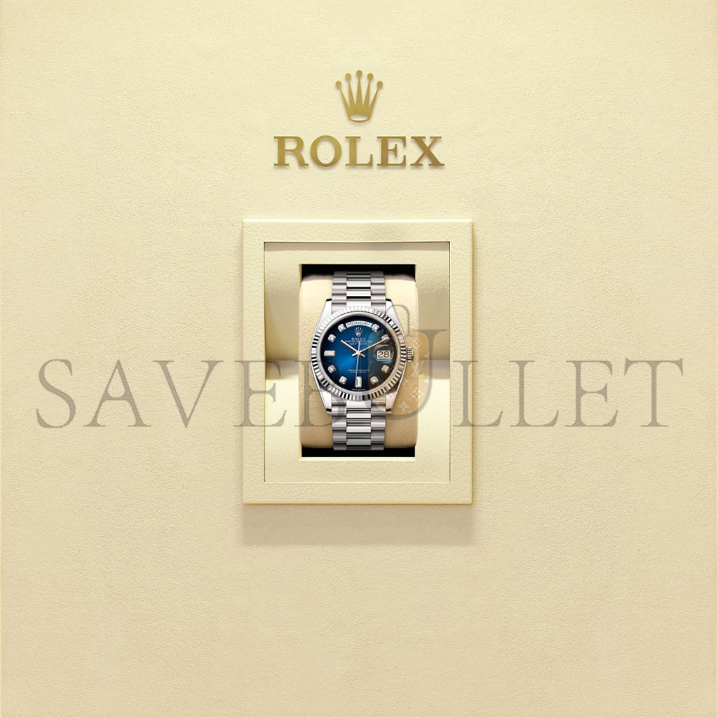 ROLEX DAY-DATE 36 OYSTER, 36 MM, WHITE GOLD WATCH 128239-0023 ROLEX DAY-DATE 36 OYSTER, 36 MM, WHITE GOLD WATCH 128239-0023