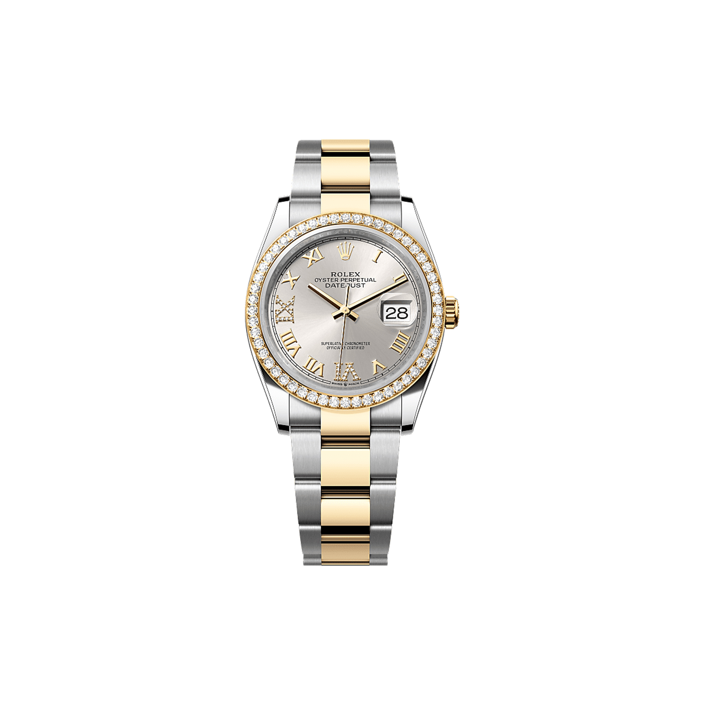 ROLEX DATEJUST 36 OYSTER, 36 MM, OYSTERSTEEL, YELLOW GOLD AND DIAMONDS WATCH 126283RBR-0018 ROLEX DATEJUST 36 OYSTER, 36 MM, OYSTERSTEEL, YELLOW GOLD AND DIAMONDS WATCH 126283RBR-0018