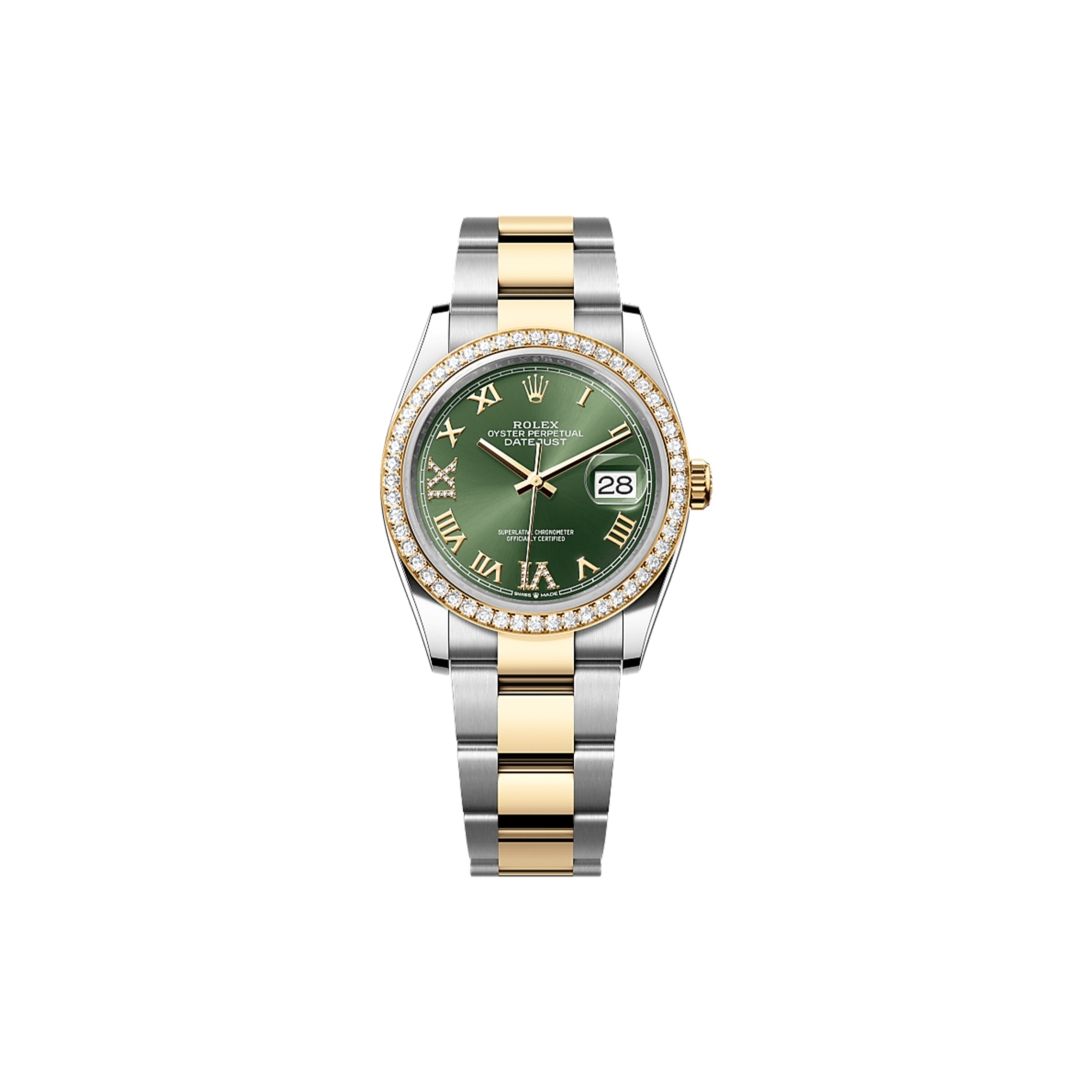 ROLEX DATEJUST 36 OYSTER, 36 MM, OYSTERSTEEL, YELLOW GOLD AND DIAMONDS WATCH 126283RBR-0012 ROLEX DATEJUST 36 OYSTER, 36 MM, OYSTERSTEEL, YELLOW GOLD AND DIAMONDS WATCH 126283RBR-0012