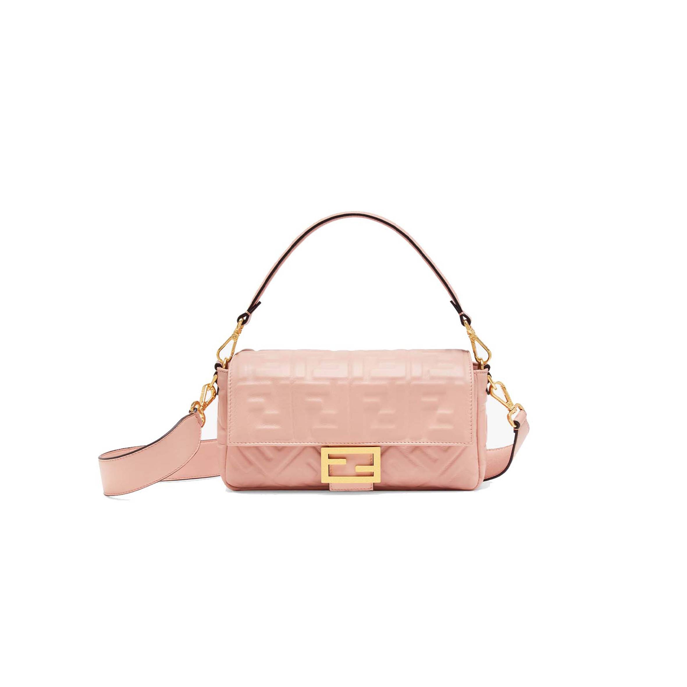 FENDI BAGUETTE - PINK NAPPA LEATHER BAG 8BR600A72VF19PQ (27*15*6cm)