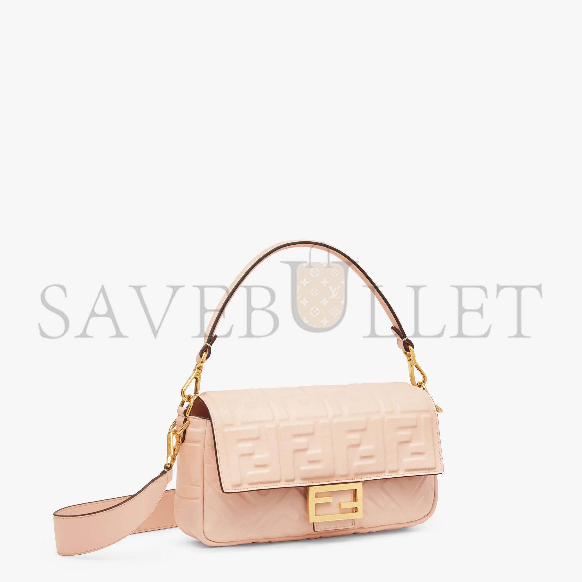 FENDI BAGUETTE - PALE PINK NAPPA LEATHER BAG 8BR600A72VF171M (27*15*6cm)