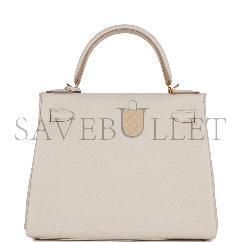 HERMES KELLY RETOURNE 28 BETON TOGO GOLD HARDWARE (28*22*10cm)