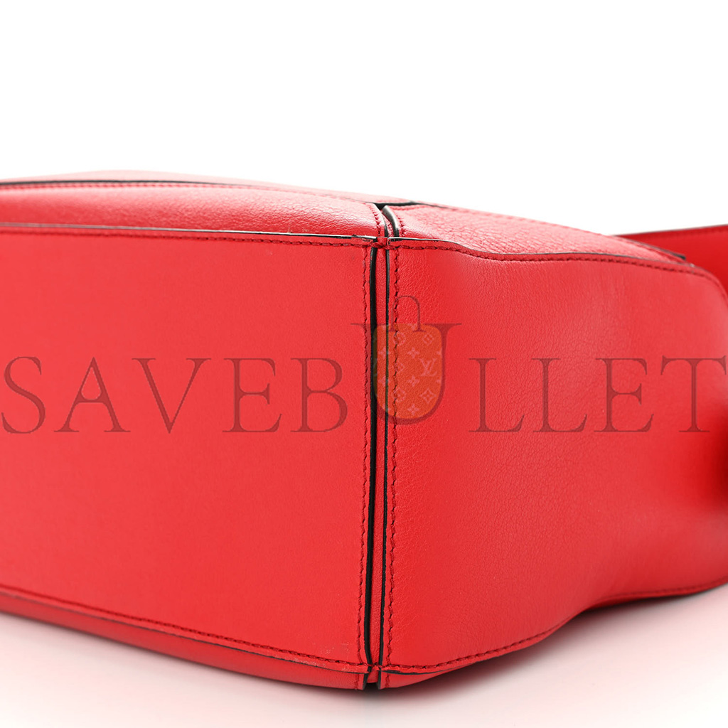 LOEWE CALFSKIN SMALL PUZZLE BAG SCARLET (24*16.5*10.5cm)