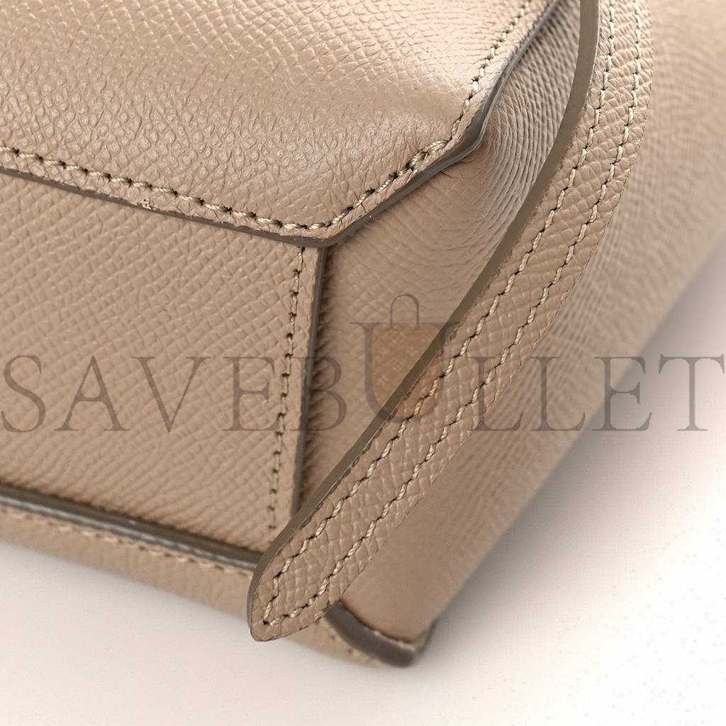 CELINE GRAINED CALFSKIN PICO BELT BAG LIGHT TAUPE (15*15*9cm)