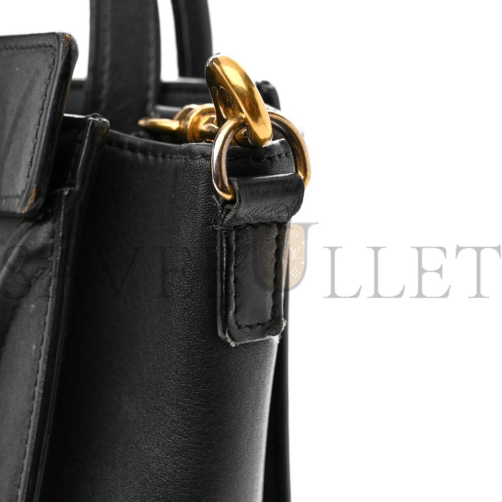 CELINE SMOOTH CALFSKIN NANO LUGGAGE BLACK (20*20*10cm)